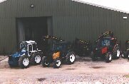 Tractors outside the Jas. P. Wilson factory